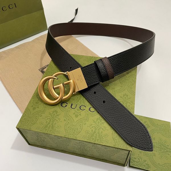 gucci皮帶 古馳2022新款皮帶 HF0522-15牛皮荔枝紋時尚腰帶