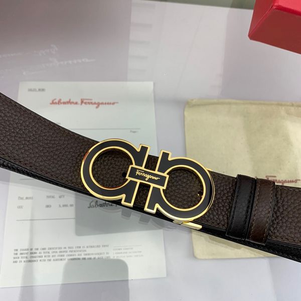 salvatore ferragamo皮帶 菲拉格慕2020新款 HF202032牛皮荔枝紋時尚腰帶