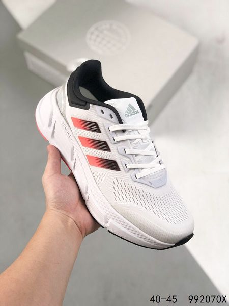 adidas QUESTARSTRIKE 2022新款 三葉草爆米花網面男生跑步鞋