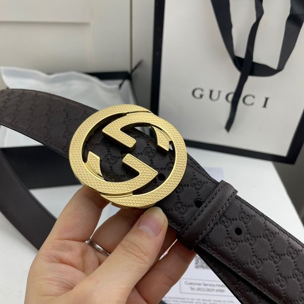 gucci皮帶 古馳2022新款 HF0523-12牛皮壓花紋時尚腰帶