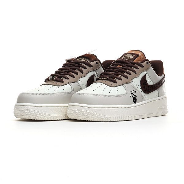 Nike Air Force 1 Low 07 2024最新款男女款 悟空 美拉德白棕 低幫休閒運動板鞋