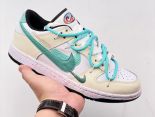 Nike SB Dunk Low」GreenBeige綁繩解構風系列 低幫滑板板鞋情侶鞋