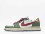 Air Jordan 1 Low OG Year Of The Dragon 龍年白綠金酒紅色 情侶款低幫文化休閒運動鞋