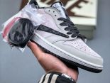 Nike Air Jordan 1 Low OG TS聯名灰黑絲綢倒鈎 2024全新男款運動籃球鞋