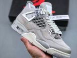 Air Jordan 4 Retro Frozen Moments 麂皮灰電鍍銀色 情侶款運動鞋