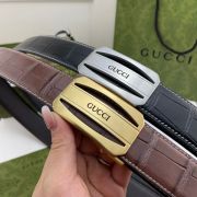 gucci皮帶 古馳2022新款皮帶 HF0522-12牛皮鱷魚紋時尚腰帶