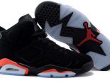 air jordan 6 retro Black Infrared喬丹6代3M反光時尚經典情侶款籃球鞋 黑紅色