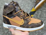 Louis Vuitton x OFF WHITE x Air Jordan 1 2021新款 三方聯名男女款運動籃球鞋