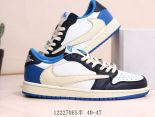 Nike Air Jordan 1 Retro Low 2021新款 喬丹1代白藍倒勾低幫男款籃球鞋