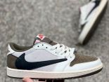 fragment design x Travis Scott x Nike Air Jordan 1 Low OG SP BlackGreen Toe 聯合款 男女低幫休閒運動鞋