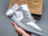 Air Jordan 1 Low Light Steel Grey AJ1 2024新款男女鞋 白灰色低幫文化籃球鞋