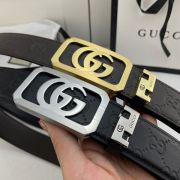 gucci皮帶 古馳2022新款皮帶 HF032714頭層牛皮壓花紋時尚腰帶